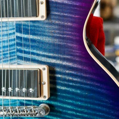 Gibson Les Paul Traditional Blueberry Burst Reverse Chevron Top 2018 image 3
