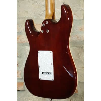 JET GUITARS JS450 TBK - Stratocaster HSS Roasted Maple Neck - Flame Top Transparent Black image 10