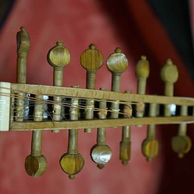 Vintage Egyptian Oud w/beautiful Inlay, Case Middle Eastern Instrument 70's image 5