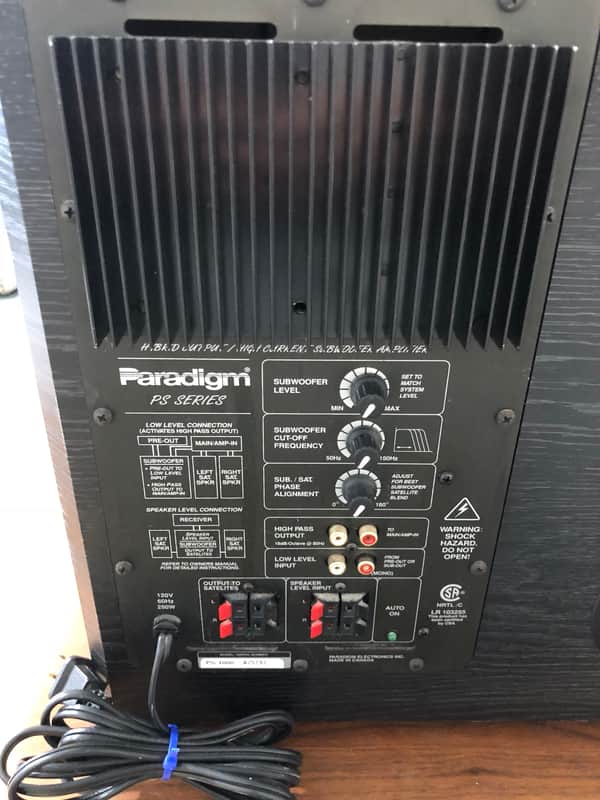 Paradigm PS-1000 V3 Powered Subwoofer 130 Watts 10