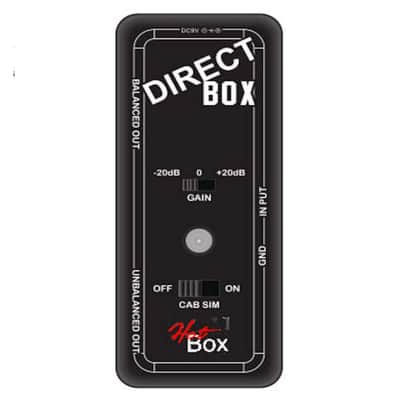Hot Box DI Box Gain Control & Cab Simulator Switch Guitar / Bass DI, FREE PICKS + HOLDER+ FREE SHIP USA image 2