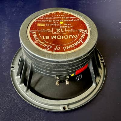 VINTAGE GOODMANS "AUDIOM 61" 12 IINCH GUITAR SPEAKER - MADE IN ENGLAND - EARLY 60'S VOX SELMER WATKINS WEM LANEY SOUND CITY ORANGE image 8