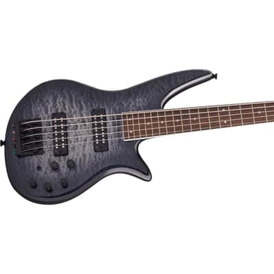 Jackson X Series Spectra Bass SBXQ V 5-String Electric Guitar, Laurel Fingerboard, Transparent Black Burst image 15