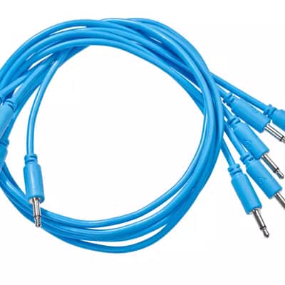Black Market Modular Eurorack Patch Cables (100cm - Blue - 5 Pack) image 1