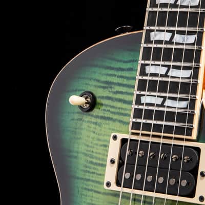 ESP USA Eclipse Flame Maple Dark Lime Sunburst image 10