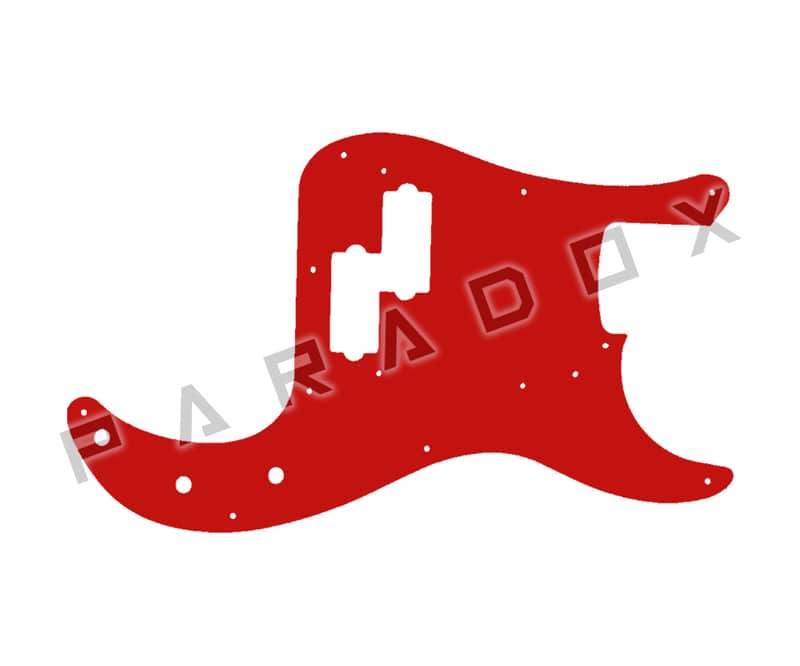 Custom Pickguard For 2000 - 2024 Made in America Fender 1963 Fender Custom Shop Precision Bass Journeyman Relic - Red/White/Red .090" image 1