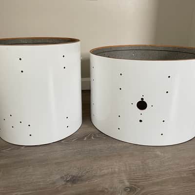 Rogers Big R 5 Ply 14x22 And 16x16 Drum Shell Lot New England White image 4