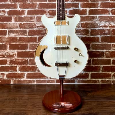 Ronin Badmoon 2020 White Over Gold Relic (White Falcon Style) New *Last one ever* Clean Demo added. (Authorized Dealer image 2