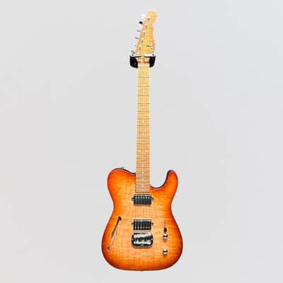 G&L USA Custom Shop ASAT HH RMC Semi Hollow-body Electric Guitar - Antique Brown Burst image 10