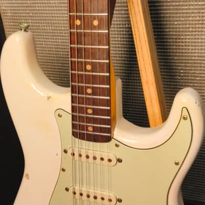Fender Stratocaster 1964 Olympic White Refin Frankenstart image 3