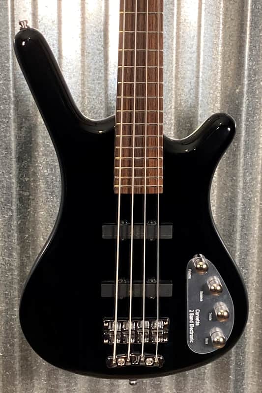 Warwick RockBass Corvette Basic Black Active Short Scale 4 String Bass & Bag Blem #1021 image 1