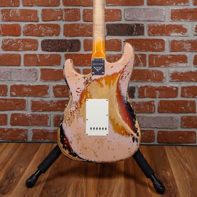 Fender Custom Shop W22 ‘59 Stratocaster Super Heavy Relic Aged Dirty Shell Pink over Chocolate 3-Tone Sunburst 2024 w/OHSC image 8