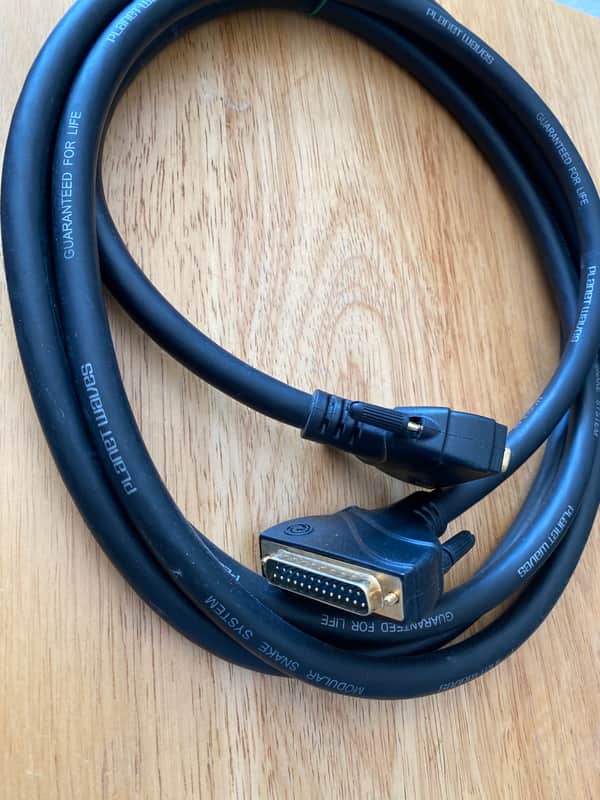 D'Addario PW-DB25MM-25 Modular Snake System Core Cable / 25 Foot 2024 - Black image 1