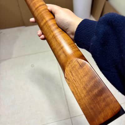 Lock nut Roasted Flame maple 22fret guitar neck Sickle Banana head rosewood Part image 6