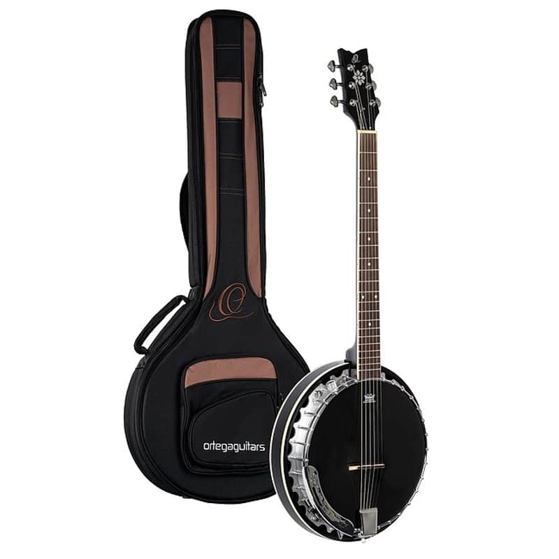 ORTEGA OBJE350/6-SBK Raven Elektro-Akustik-Banjo inkl. Gigbag satin schwarz image 1