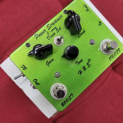 HomeBrew Electronics Power Screamer with Fat Boost Overdrive Pedal - Lime Green Sparkle image 2