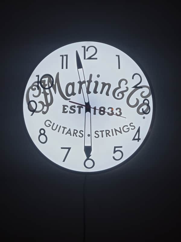 Martin Guitar Dealer Style Light Up Clock Killer Cool Mancave/Garage Item image 1