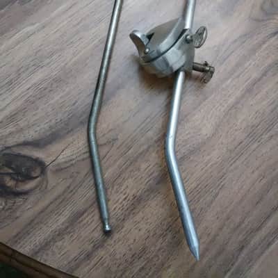 Slingerland Radio King Bass drum clamp on aluminum mount & legs - 1950s image 2