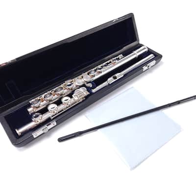 Samperi Silver Pinnacle by Haynes Amadeus Makers Pre-Pro Flute Open Hole B Foot NEW image 10