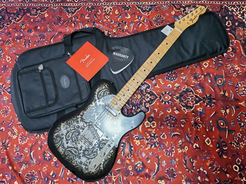 *NEW IN BOX* 2025 Fender Japan Limited Edition Telecaster Black Paisley - MIJ JD25 - low tariffs image 1