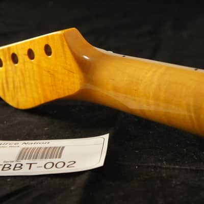 Flamed Maple with Bound Rosewood Fretboard Tele Neck. Fits Fender Telecaster! Block Inlays image 2