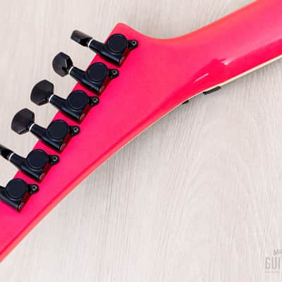 1991 Fernandes JS Limited Edition Randy Rhoads V Hot Pink Metalflake w/ Floyd Rose, Japan image 5