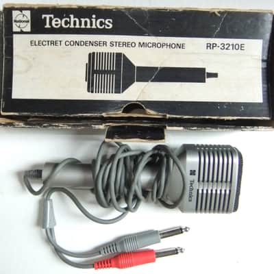 RARE, VINTAGE TECHNICS RP-3210E STEREO ELECTRET CONDENSER MICROPHONE c1970s/80s - GOOD, TESTED AND WORKING image 1