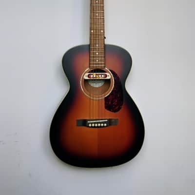 Guild Westerly Collection Series M-240E Troubadour - Pau Ferro Fretboard - 2019 - Present - DeArmond Tone Boss Sound Hole P/U - Vintage Sunburst (VSB) - Satin image 3
