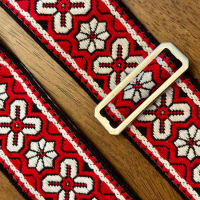 1960s Ace Vintage Bohemian Hippie Floral Guitar Strap image 5