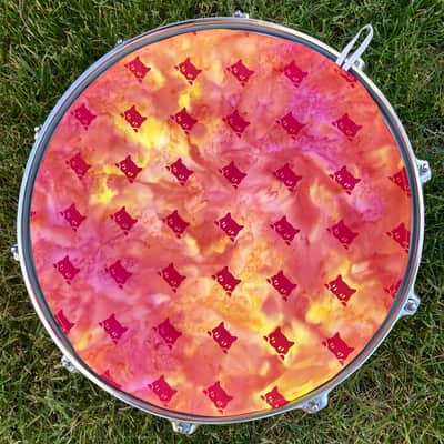 14" reversible Drum Bunny cotton drum cover - partial mute - dampener - compare to Big Fat Snare Drum Quesadilla, Drum Tortilla image 1