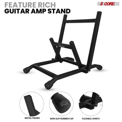 5 Core Amp Stand Heavy Duty Metal Build Adjustable Guitar amplifier Low Profile Folding Collapsible image 1