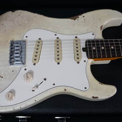 Friedman USA Custom Shop Vintage S Guitar in Mary Kaye Skull Lace image 6