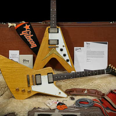 2021 Matched Set 1958 Flying V and Explorer Production Sample #3 "Korina" image 1
