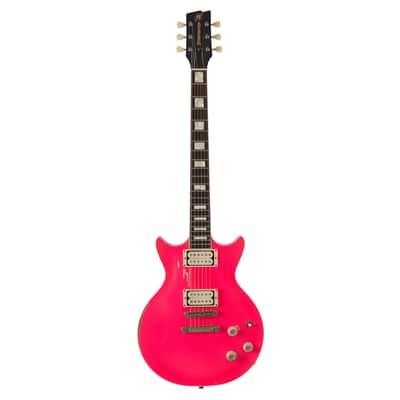Rock N Roll Relics Custom Starfighter - Hot Pink w/ Aged White Stinger - Made in the USA Custom Boutique Electric Guitar! image 7