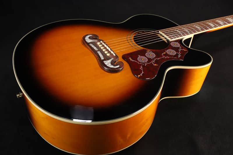 Epiphone J-200 EC Studio (Solid Top; Fishman Presys) Vintage Sunburst 180 image 1