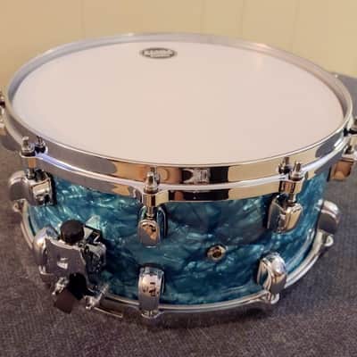 Tama Starclassic Walnut Birch 6.5" x 14" Snare Drum Turquoise Pearl image 1