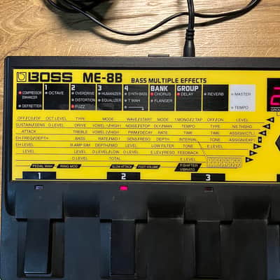 Boss ME-8B Bass Multiple Effects Pedal 1996 - 2001 - Black and Yellow image 3