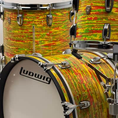 Ludwig 12x18"/8x12"/14x14" Classic Maple 'Jazzette New Yorker' Drum set - Citrus Mod image 6