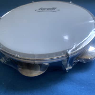 8" Brazilian Handmade Tambourine Pandeiro Milk Nylon Head 5 Pairs Jingles Inject Plastic Black Body image 4