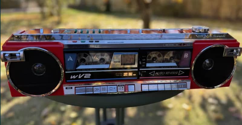 Sanyo MR-WV2(R)  👉MINT Rare Vintage Cassette Deck Boombox Japan Serviced Warranty image 1
