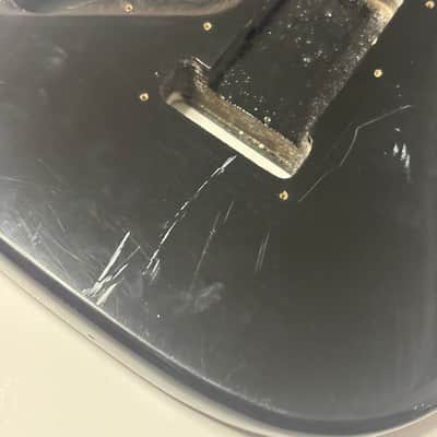 Ibanez Vintage 90s black super stratocaster body 2 point trem image 5