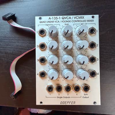 Doepfer A-135-1 QVCA / VCMIX Quad Linear VCA and Voltage Controlled Mixer 2010s - Silver image 1