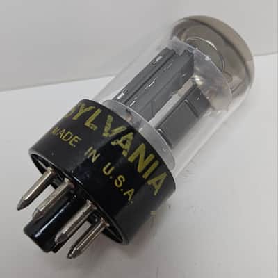 Vintage Sylvania 12SN7-GTA Tube *TESTS VERY STRONG* 92% 94% Black Plate image 2