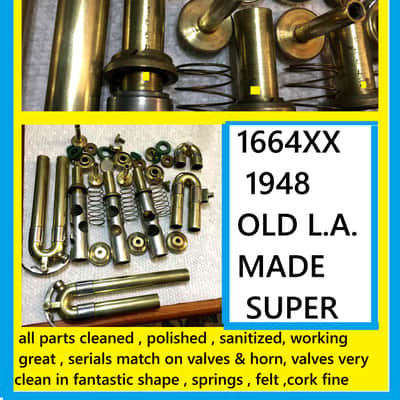 SUMMER DEAL 1948 L.A. SUPER CORNET GREAT COMPRESSION TONE RING SWEET NO REPAIS I CAN ALL BRACES FINE SEE image 3