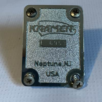 1980's Kramer USA American Guitars E Series Neptune, NJ Chrome Neckplate