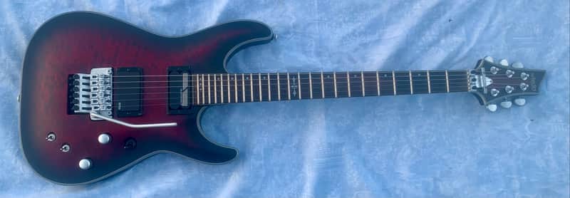 Schecter Hellraiser C-1 FR S Sustainiac 2014 - 2017 - Purple Burst Quilt image 1