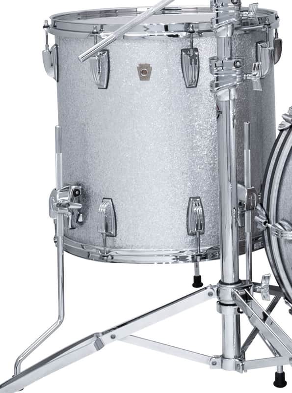 Ludwig *Pre-Order* Classic Maple 14x14" Silver Sparkle Floor Tom Drum w/Legs | Made in the USA | Special Order | Authorized Dealer image 1