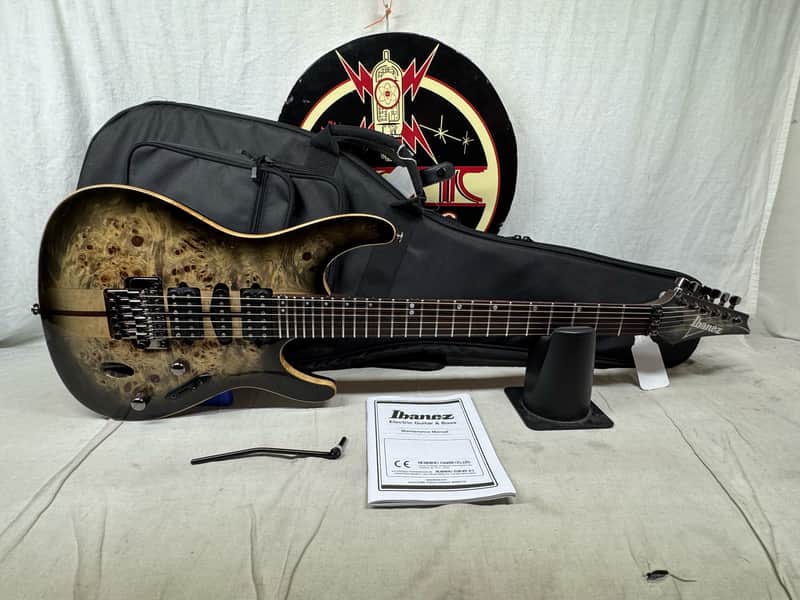 Ibanez Premium Line S Series saber S1070PBZ S1070 pbz 1070 Guitar with Gig Bag 2023 - Charcoal Black Burst image 1