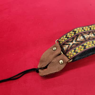 Vintage Ace/Bobby Lee style Woven Strap - Brown/Yellow image 5