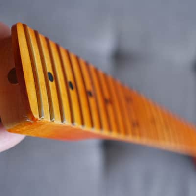 Warmoth 1-Piece Maple Neck with Amber Finish and Locking Hipshot Tuners! image 9